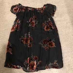 Velvet Floral Dress